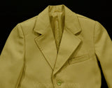 Boy's Size 6 Khaki Blazer - 1970s Boys Suit Jacket Sport Coat - Preppy 70s Polyester Suiting - 3 Pocket Front - NOS Deadstock - Chest 26.5