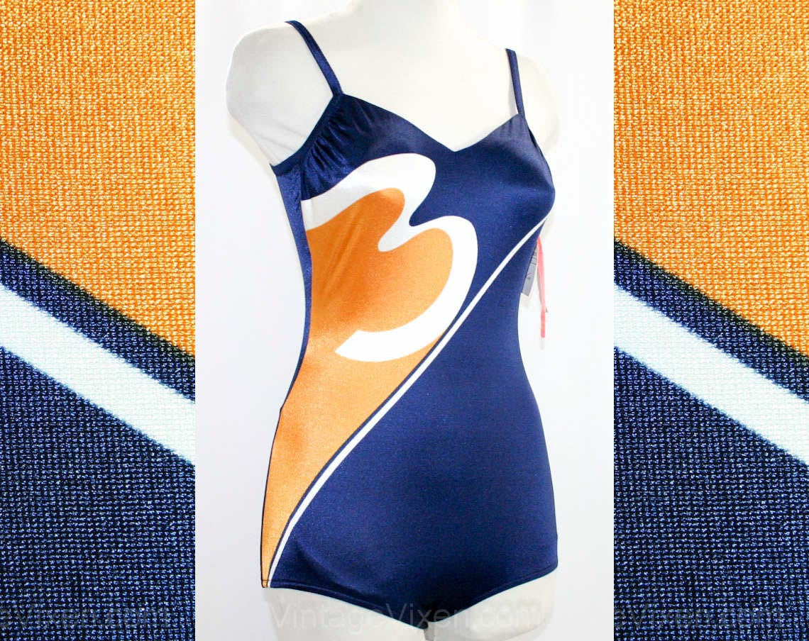 Size 2 Swim Suit - Modernist Navy Swimsuit - 32C - Retro Stripes - Sex Vintage Vixen Clothing Size 2 Swim Suit - Modernist Navy Swimsuit - 32C - Retro Stripes - Sex Vintage Vixen Clothing