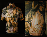 Men's Large 70s Shirt - Disco Era Hollywood & Vine 1970s Novelty Print Mens Top - Movie Stars - Carmen Miranda - Chest 44 - 34921-1