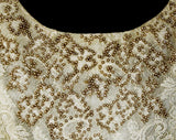 Size 4 Wedding Dress - 1950s Antique Ecru Lace Tea Length Cocktail - 50s Heirloom Style Fairytale Gown - Champagne Pearls & Tulle - Waist 25