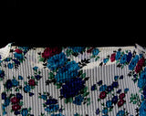 Size 8 1930s Dress - Sheer 30s Rayon Print - Turquoise & Purple Floral Garlands - Authentic Vintage Short Sleeve Summer Frock - Bust 34.5