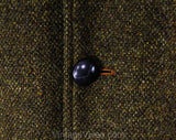 XL Men's Towncraft Car Coat with Faux Fur Collar - 1950s 1960s Mens 60s Hip Length Jacket - Fall Winter Brown Tweed - Big & Tall - Chest 50