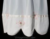 Large 1950s Pink Half Slip - Sweet Fancy Lingerie with Original Tag - 50s 60s Femme Flowers Lace & Ribbon - Spring Deadstock - Waist to 34