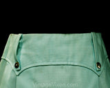60s Girls Mini Skirt - Size 8 1960s Sky Blue Aqua Short Skirt - Mod Cute Casual Child's Scooter Style - Girl's British Invasion - Waist 23