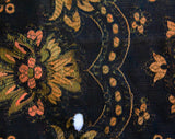 Victorian 1800s Table Runner - 11.75 x 35 Inches - Antique Silk Brocade Rectangular Dresser Textile - As Is Frayed Distressed - Pink Beige