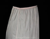 Medium 1960s Powder Pink Eyelet Half Slip - Size 10 Pastel Feminine Lingerie - Sheer Cotton Batiste 60s NOS Deadstock - Waist up to 34