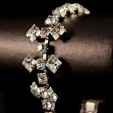 Medieval Inspired Rhinestone Bracelet - 1950s Retro Jewelry - 50s Glamour - Renaissance Style Jewelers Design - Mint Condition - 35554-1