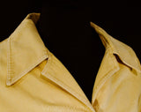 Size 8 Levi's Work Wear Jacket with 1970s Big E Tab - Mid 70s Ladies' Medium Khaki Tan Canvas Blazer with Three Pocket Front - Bust 34.5