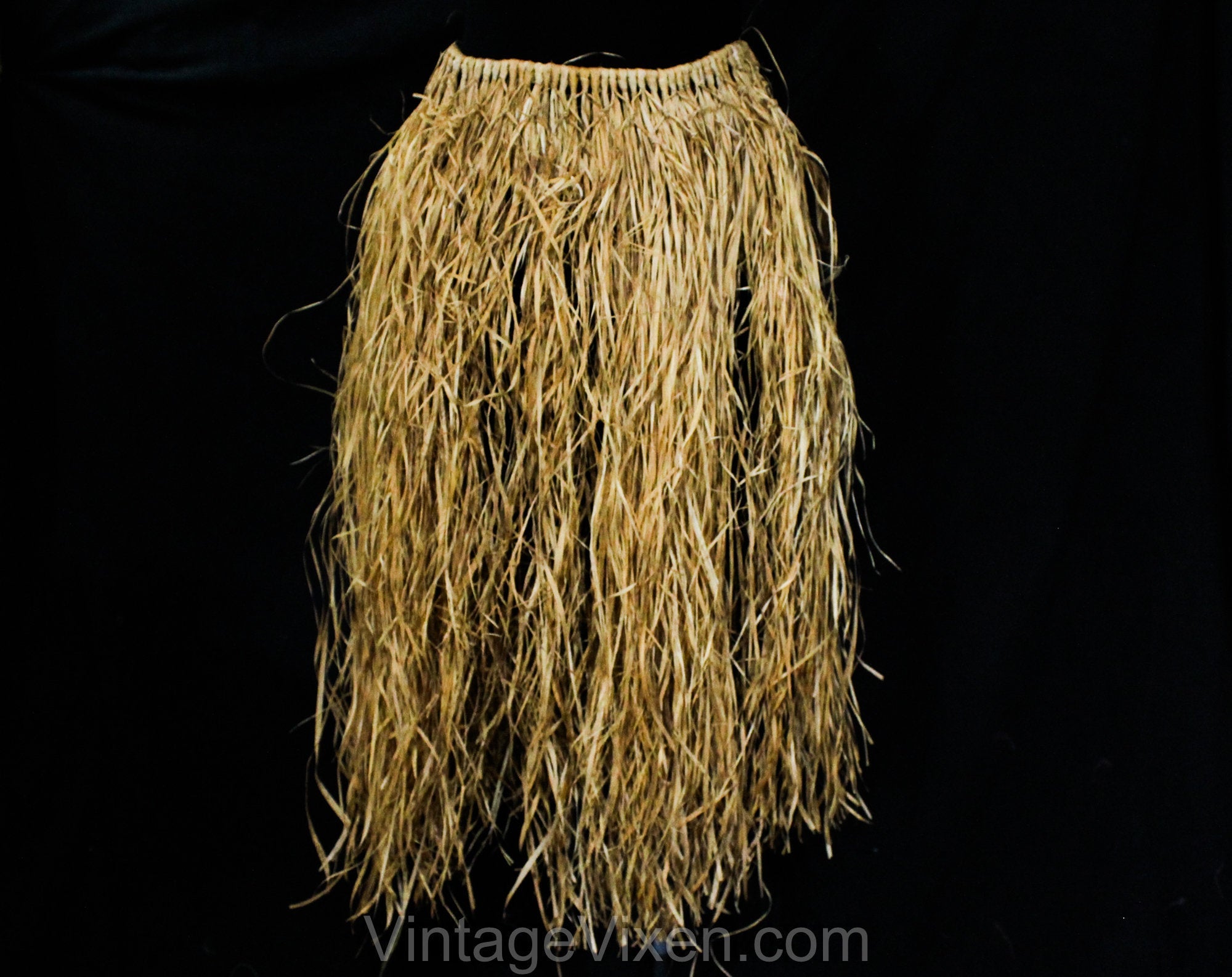 1940's Sassy Hula Girl Grass Skirt Leis TH Hawaii