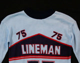 Boys Size 6 Shirt - 1960s Boy's Vintage Football Tee - Lineman Jersey Number 75 - Sports Cotton Knit T-Shirt - Athletic 60s Deadstock -43880