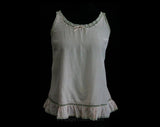 1920s Pink Crepe Toddler's Chemise with Ribbon & Lace - Size 18 24 Months - Girls Summer Slip - Childrens 20s 30s Underslip - 1930s - 26884