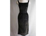 XS 1950s Metallic Silver Bombshell Dress & Coat Set - Size 2 to 3 - Fabulous Sexy Pin Up 50s Cocktail Dress - California Label - 34996