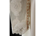 Size 4 Wedding Dress - Classic Vintage 1960s Satin & Lace Appliqued Bridal Gown by Priscilla of Boston - Small 60s Bridalwear NWT - Bust 33