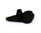 10 Black Ice Cream Cone Plastic Buttons - 16mm x 11mm - Small Icecream Sweet Dessert - Novelty Sewing Crafts - 3/16 Shank - 80s Deadstock