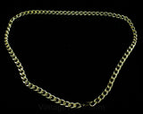 60s Metal Chainlink Belt - Classic 1960s Vintage Gold Chain Belt - Size 6 to 12 - Small Medium Elegant Hip Style - Mint Condition Unworn NOS