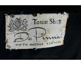 Size 10 Flapper Style Dress - Exceptional 1960s Black Cocktail Dress with 1920s Appeal - Heavily Beaded Rhinestones & Fringe - Waist 29