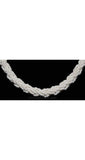 Braided Beads Necklace - 1950s Jewelry Made By Hand - White Glass Seed Beads - 50s Timeless Chic - Classic Beauty - 36459-1