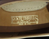 Size 8 Beige Shoes - Classic Spectator Style Pumps - Genuine Ecru Leather - 1950s 60s Style Made In The 1980s - Retro Deadstock Shoe - 46946