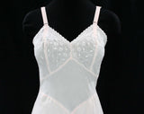 Size 8 Pale Pink 50s Embroidered Full Slip - Roses Embroidery - 1950s Lingerie - Royal Charmode - Bust 36 - Mint Condition - 41900