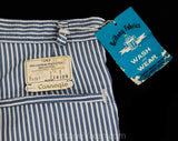 Teen Boy's 1960s Shorts - Size 16 18 Blue Chambray Seersucker Bermuda Style Shorts - 60s Summer Preppy Classic Deadstock - NWT - Waist 28