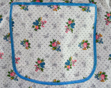 40s Peachy Fruits Print Apron - Size XS to Small - Sweet Summer Peaches - Novelty Print Cotton - 1940s 1950s House Wife - Waist to 25