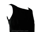 Size 6 1960s Audrey Cocktail - Iconic Little Black Dress - Late 1950s 60s Blouson Crepe - Sleeveless Chic Drop Waist Flapper Chic - Waist 27