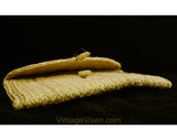1940s Summer Purse - 40s Braided Jute Resort Handbag with Pink & Green Raffia Flowers - Natural Dyed Envelope Clutch - Artisan Made Bag