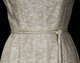 XS 1950s Taupe Hourglass Dress & Jacket by Betty Mancini - Size 2 Short Sleeve Beige Suit - 50s Mid Century Chic - Deadstock - Waist 23.5