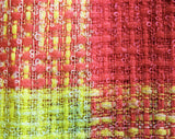 XXS 60s Boucle Tweed Pencil Skirt - Melon Orange & Yellow Wool - Classic 1960s Office Secretary - Size 0 - Waist 23 - NWT Deadstock