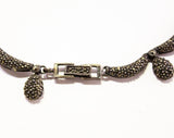 Exquisite Sterling Silver & Marcasite Necklace - Victorian Style Antique Inspired 40s 50s Beauty - Studded Teardrops and Swags - Gorgeous