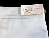 Teen Boy's 1960s Shorts - Size 14 16 White Cotton Surfer Style Shorts - 60s Childs Boys Summer Preppy Classic Deadstock - NWT - Waist 26.5