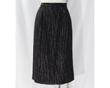 Size 8 Designer Gray Skirt - Valentino Avant Garde Abstract Wool Tailored Skirt - Chic 90s Office Wear - Edgy Woodgrain Print - Waist 27