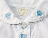 50's Size 12 Girls Shirt - White 1950s Summer Top for Poodle Skirt - Short Sleeved Girl's Button Front Blouse - 1950s Childrens Deadstock