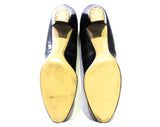 Size 6 1920s Shoes - Art Deco Black 20s 30s Pumps - Authentic Flapper Era Pierced Leather - Scalloped Top Stitching - Never Worn Deadstock