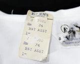 Size 14 White Shirt - 1960s Office Blouse with Pussycat Bow & Original Tags - Long Cuffed Sleeve - Optional Neck Tie Scarf - Bust 40.5
