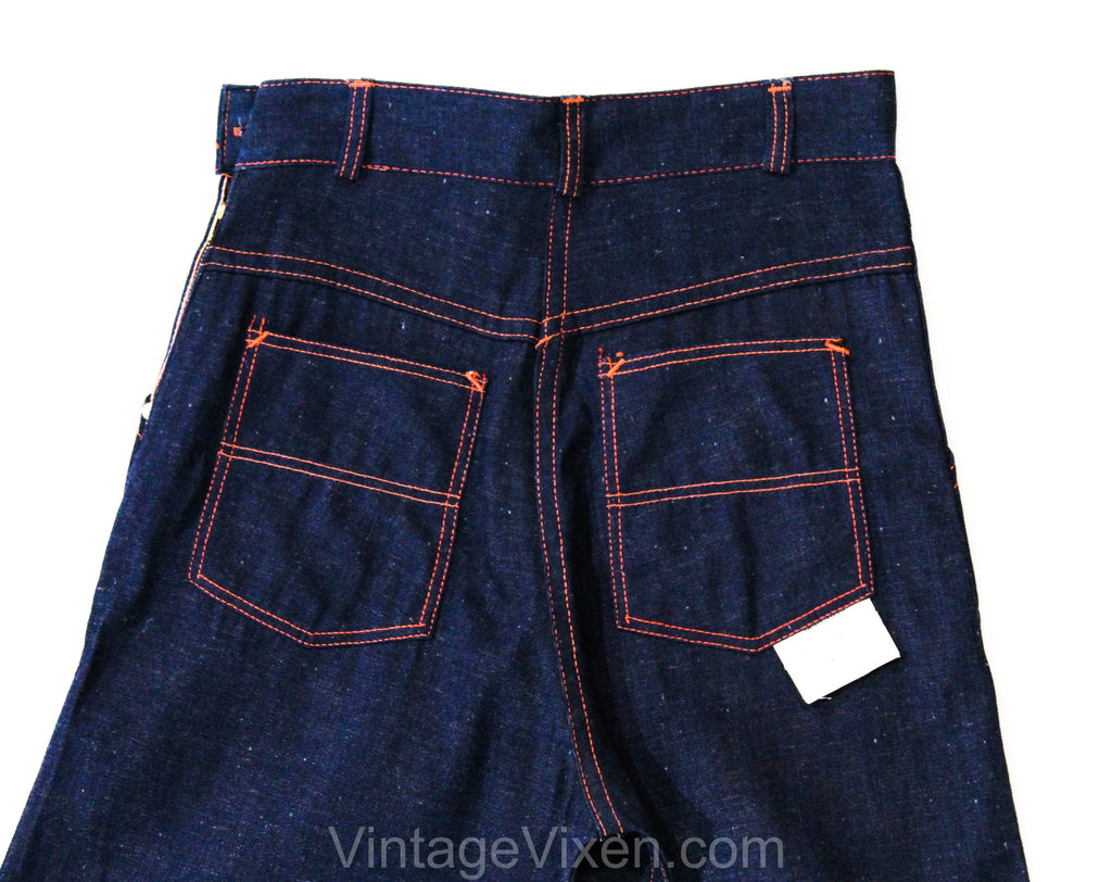 Size 000 1950s Denim Capri Pants - XXXS Authentic 50s Classic