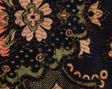 Victorian 1800s Table Runner - 11.75 x 35 Inches - Antique Silk Brocade Rectangular Dresser Textile - As Is Frayed Distressed - Pink Beige