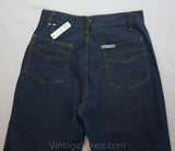 Size 6 Jeans - 1970s Denim Jean by Daddy's Money - Deadstock - Wide Leg Jeans - Blue Denim - Late 70s - California Label - 37343-1