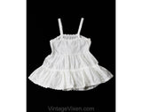 Girl's Size 3T Full Slip - 1950s Child's White Cotton Petticoat Skirted Slip - Child Size 50s Crinoline - Her Majesty Label - Antique Look