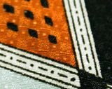 1950s Men's Square End Tie - Retro 1940s 50s Necktie - Deco Diamonds Atomic Novelty Print - Copper Brown Charcoal Gray Celadon Green Brocade
