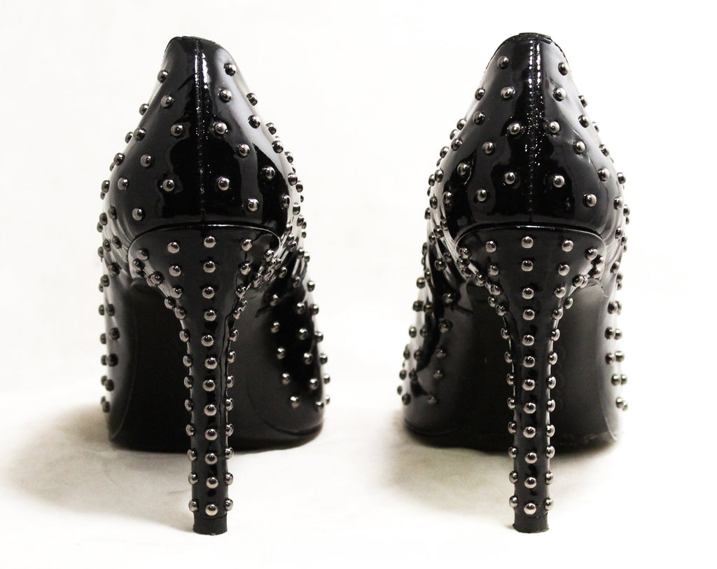 High Heels with Small Studded Bow | Rock Rebel by EMP High Heel | EMP
