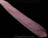1940s 50s Houndstooth Tie - Plum & Blue Artisan HandWoven Wool by Apache Cravat - 30s 40s 1950s Mens Necktie Fringe End - Handsome Swing Era