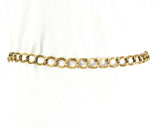 60s Chain Belt - Gold Cage Like Balls - 1960s Goddess Style Hip Belt - Fits Any Size - Perforated Goldtone Metal - Go Go Chic - 45665