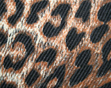 Leopard Corduroy Hat - 1960s Black & Brown Novelty Animal Print - Perky Adorable Casual Hat - Faux Leather Brim - Rockabilly - VLV 41346-1