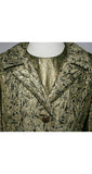 Size 6 Metallic Evening Suit - Stunning 1960s Gold Brocade Suit Ensemble - Small 60s Formal - Dynasty Hong Kong - Waist 26 - 38887-1