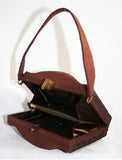 Authentic 1930s Purse - Art Deco 30s Nutmeg Brown Fish Net Box Bag - 30s Fishnet Handbag - Fall Autumn Color - Elegant Rare 30's Deadstock