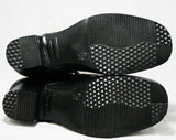 Size 6 WW Black Boots - Victorian Inspired - Authentic 1950s Deadstock - Waterproof Vinyl - Fleece Lined Winter Shoe - 50s Ladies Wide Width