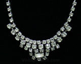 1950s Rhinestone Necklace - 50s Glamour - Clear Rhinestones - Pageant Style - Formal Necklace - Evening Jewelry - Mid Century Glam - 42717