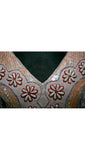 Size 10 Evening Blouse - Haute Bohemian 1970s Heart Motif Sequin Top - Beautiful 70s 80s Pink Formal Shirt - Unique Design - Bust 38 - 39002
