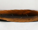 Vintage Copper Leaf Pin - Fall Autumn Brown Jewelry - Designer Stuart Nye - Long Feather Like Brooch - Metallic Modernist Artisan Design